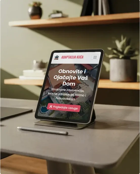 Adaptacija Kuća Tablet prikaz